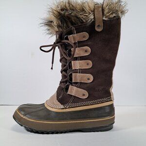 Sorel Joan of Arctic Winter Boots Women 10 Brown Snow Waterproof NL1540-248